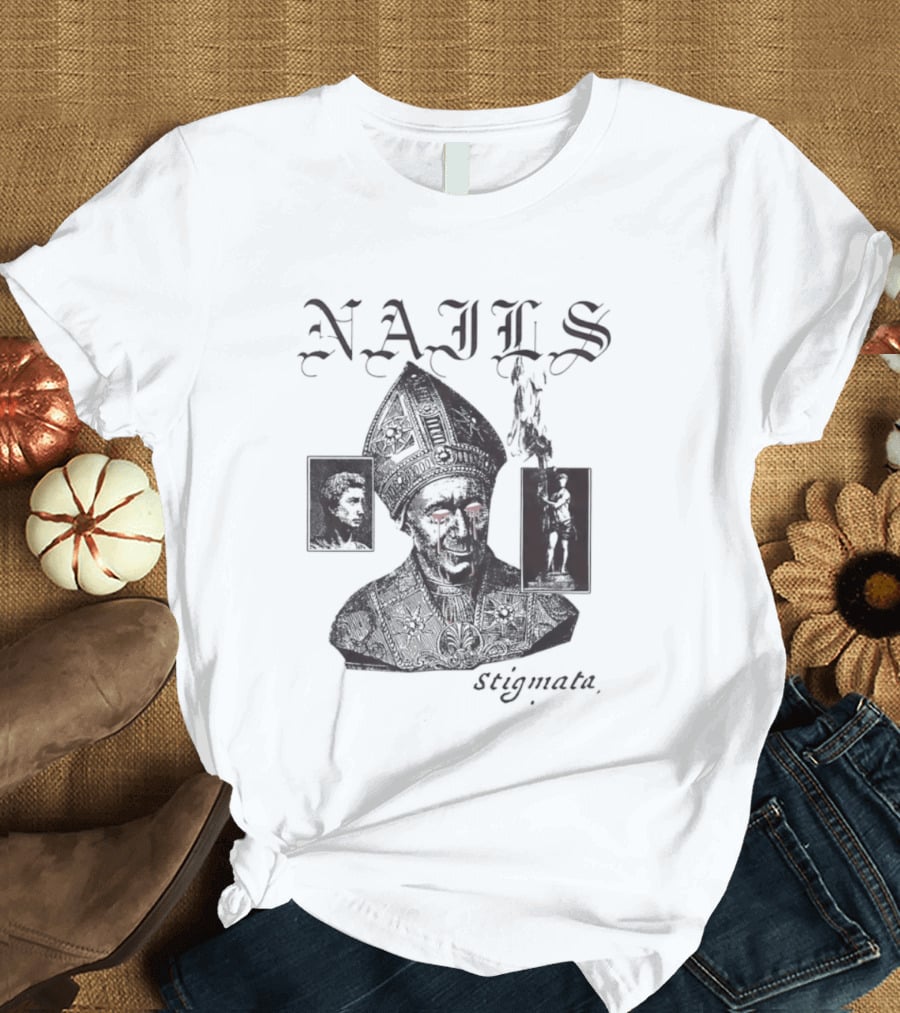 Nails Stigmata Iconic Metal Band Symbolism T-Shirt