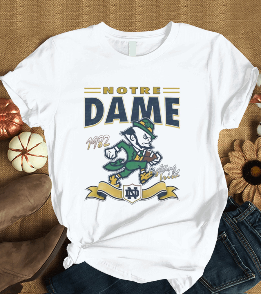 Notre Dame 1982 Fighting Irish Vintage Leprechaun T-Shirt