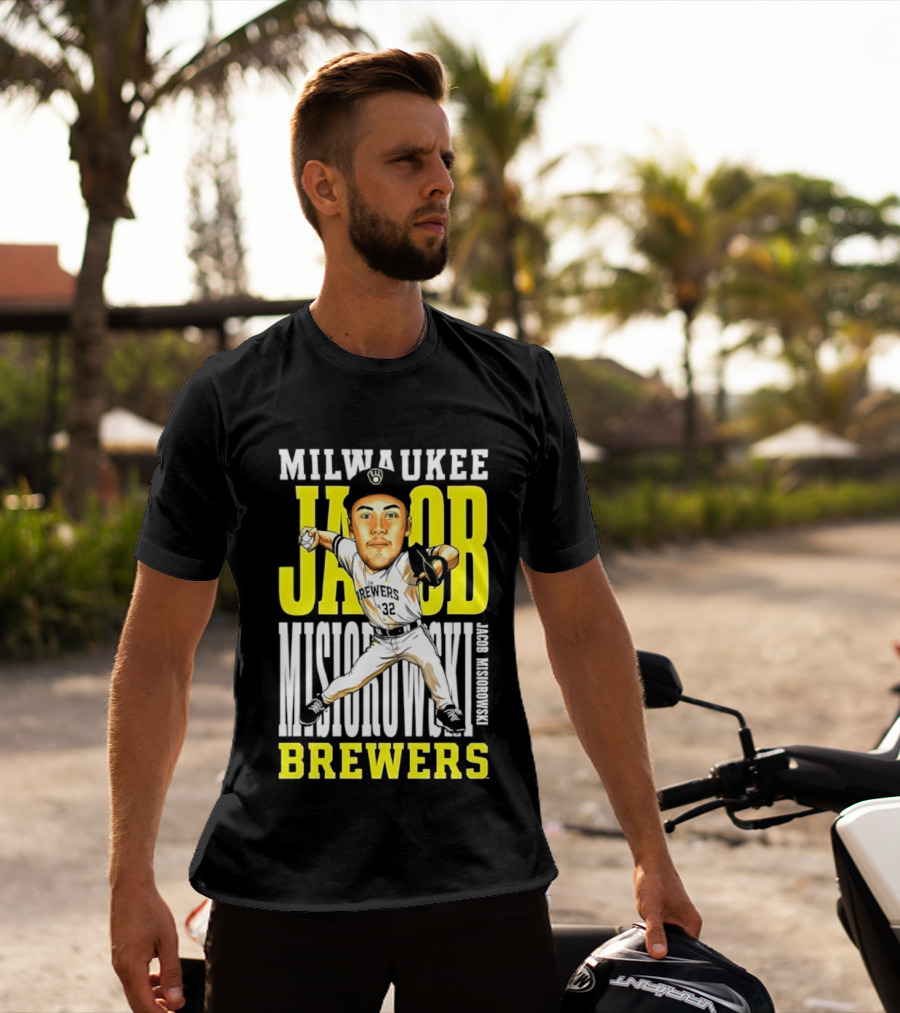 Milwaukee Brewers Jacob Misiorowski Caricature 2026 MLB T-Shirt