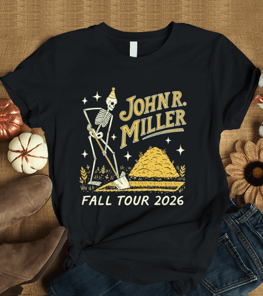 John R. Miller Skeleton With Shovel Fall Tour 2026 T-Shirt