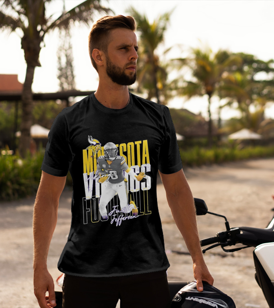 Minnesota Vikings Football Legends Justin Jefferson Iconic 18 T-Shirt