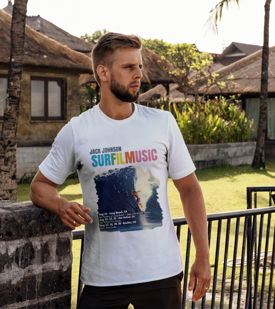 Jack Johnson Surf Film Music Long Beach Art Theatre Aug 23 2026 T-Shirt