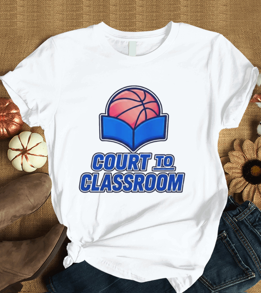 Morez Johnson Jr Court To Classroom Basketball And Education T-Shirt