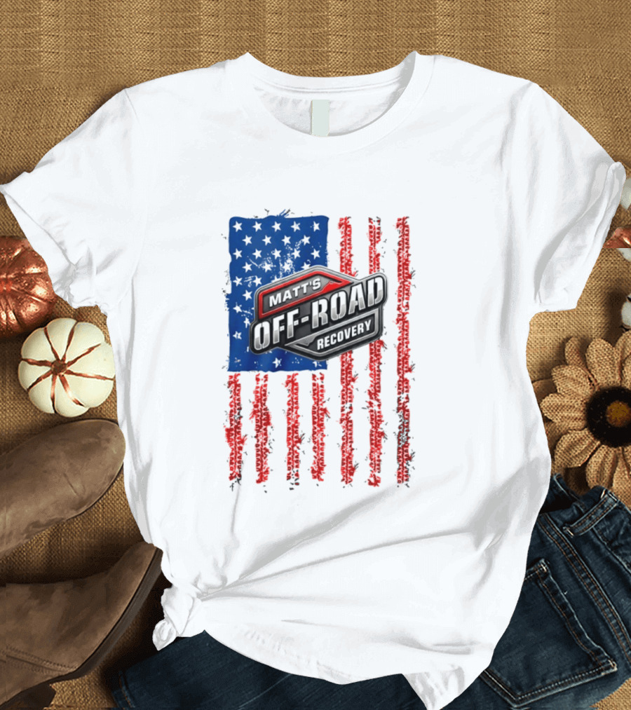 Matt's Off Road Recovery Patriotic Stars And Stripes T-Shirt