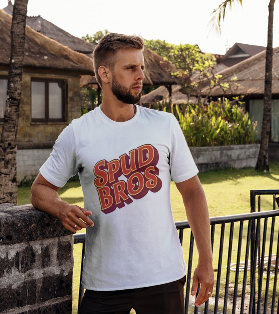 Spud Bros Joe Tessitore Playful Retro Font T-Shirt
