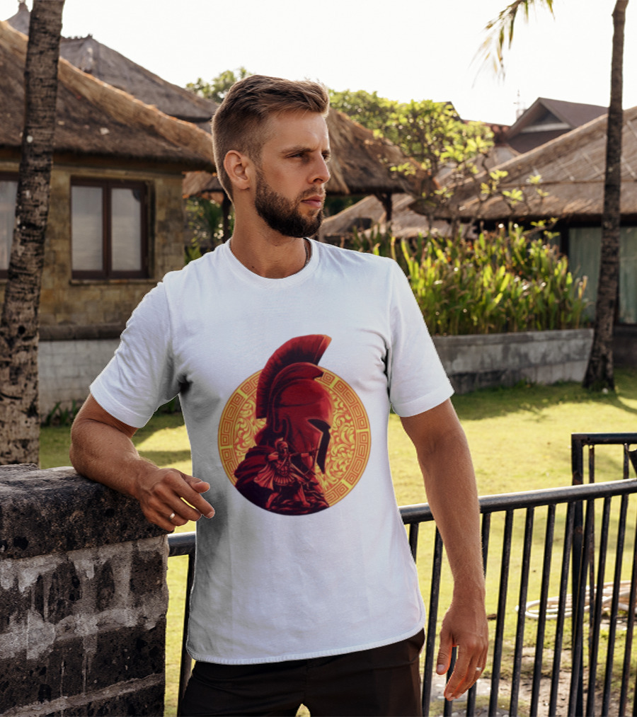 The Odyssey Spartan Warrior Archer Greek Helmet Mythology Heroic T-Shirt