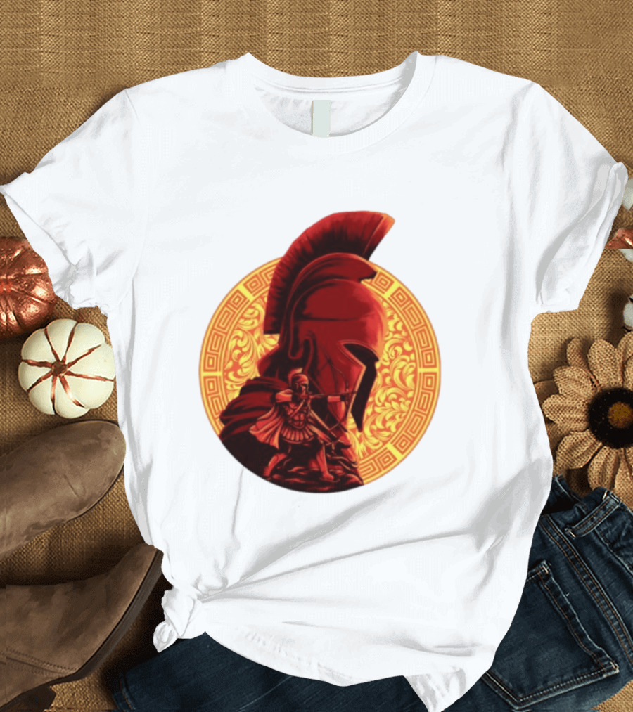 The Odyssey Spartan Warrior Archer Greek Helmet Mythology Heroic T-Shirt