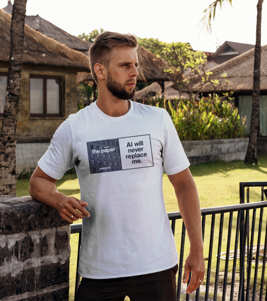 The Paper AI Will Never Replace Me T-Shirt