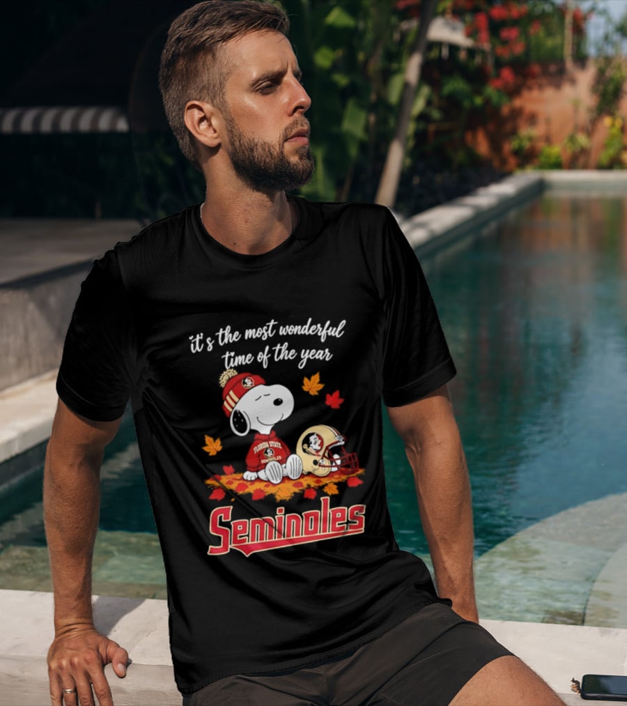 It's The Most Wonderful Time Of The Year Snoopy Florida State Seminoles T-Shirt