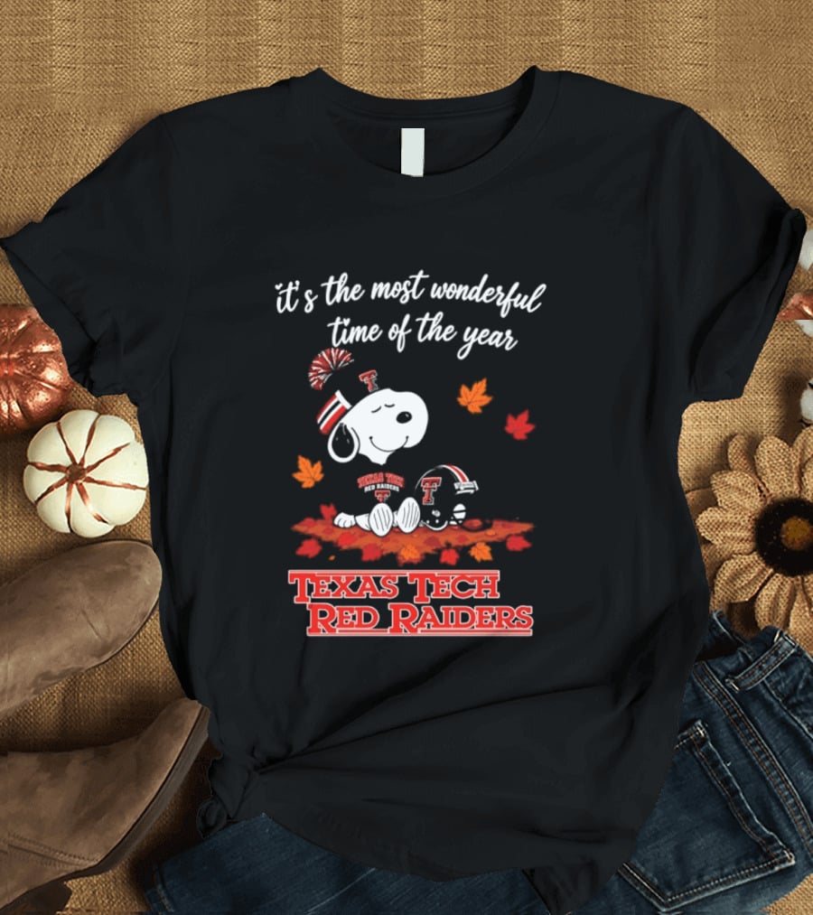 It's The Most Wonderful Time Of The Year Snoopy Texas Tech Red Raiders 2026 Halloween T-Shirt