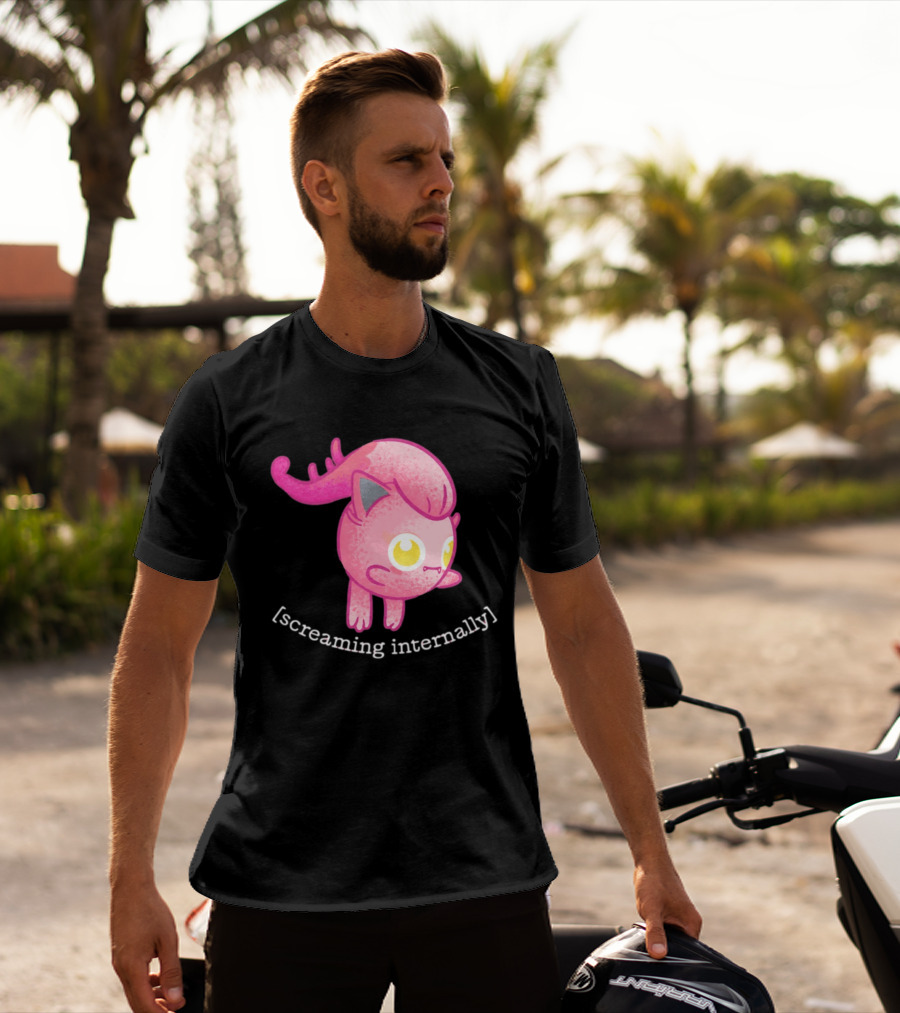 Jigglypuff Screaming Internally Pokemon Cute Expression T-Shirt