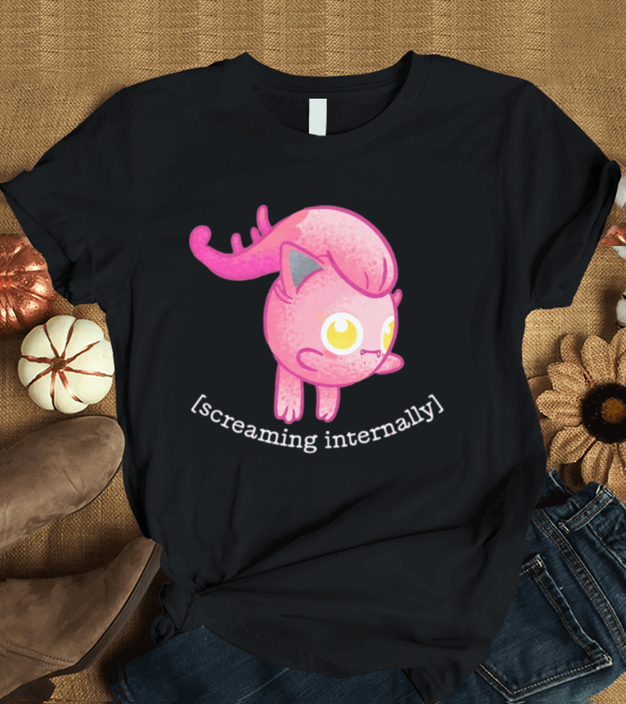 Jigglypuff Screaming Internally Pokemon Cute Expression T-Shirt