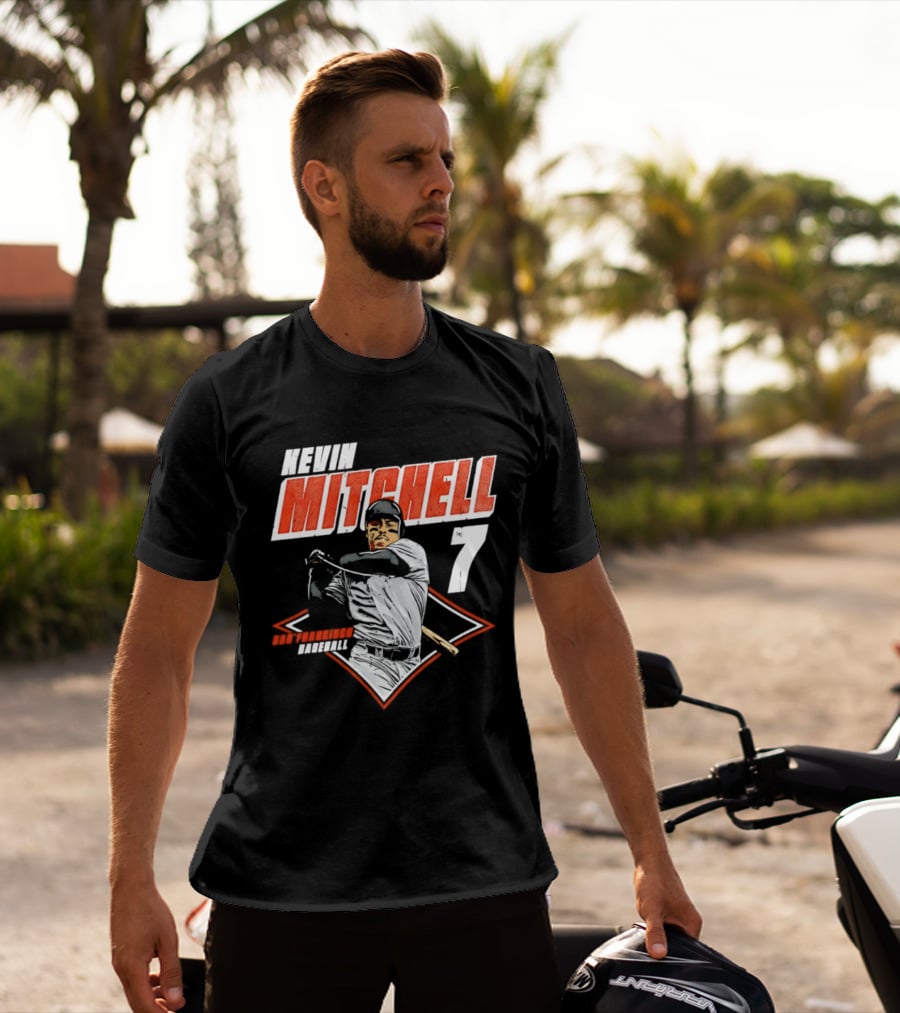 Kevin Mitchell 7 San Francisco Giants Baseball Diamond T-Shirt