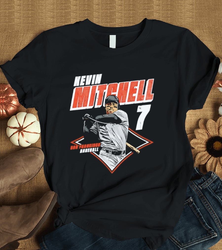 Kevin Mitchell 7 San Francisco Giants Baseball Diamond T-Shirt