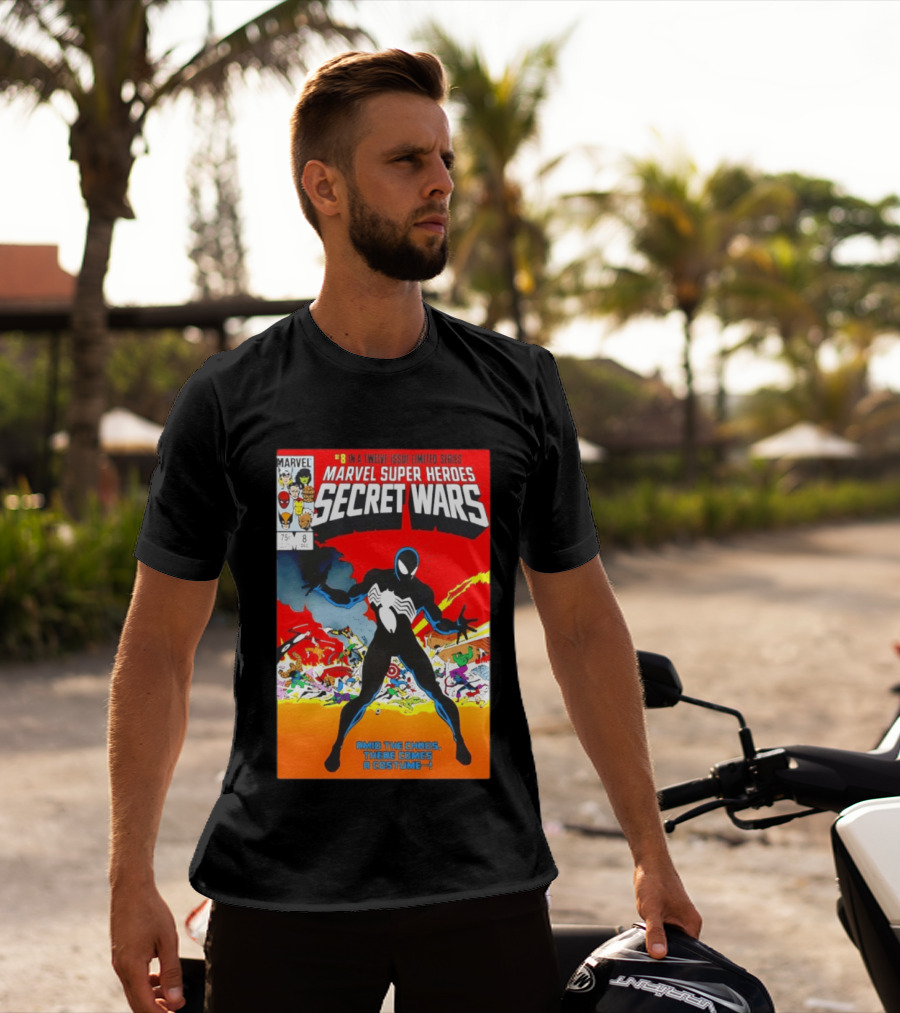 Marvel Super Heroes Secret Wars Number 8 Black Costume Amid The Chaos There Comes A Costume T-Shirt