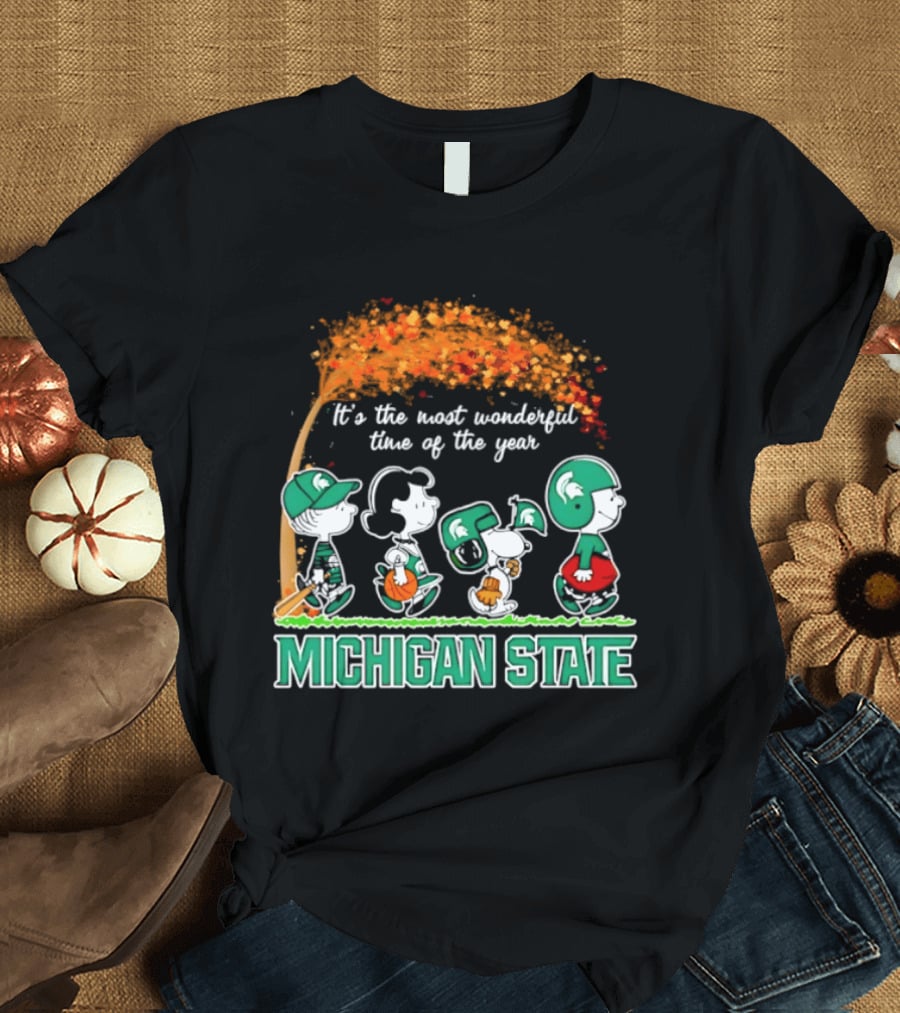 Michigan State Peanuts It's The Most Wonderful Time Of The Year Halloween 2026 T-Shirt
