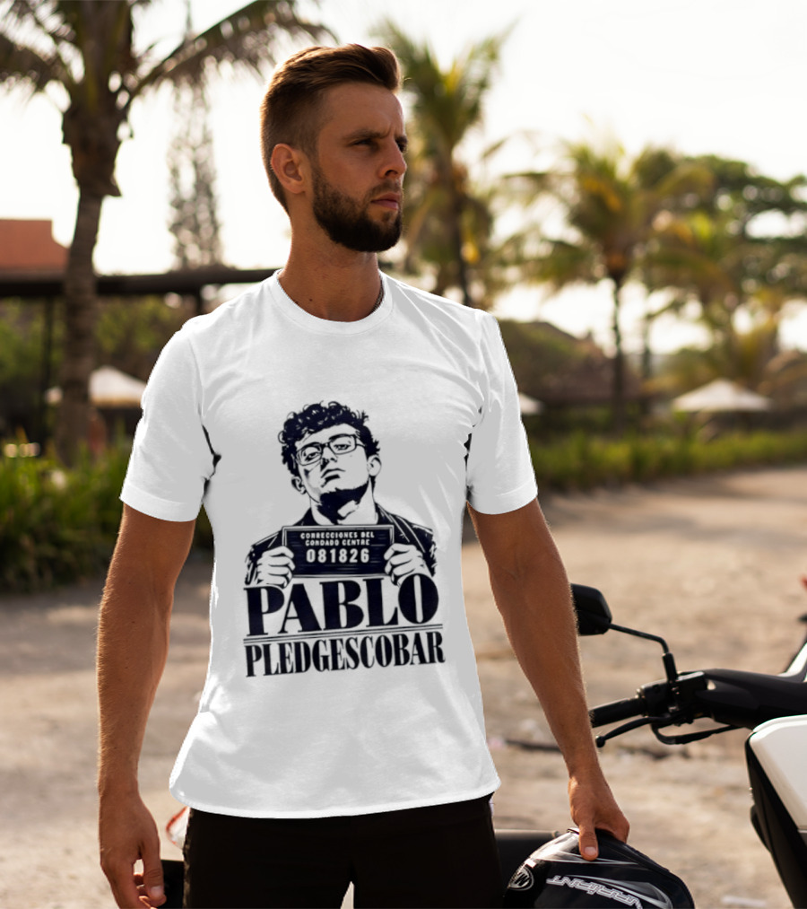 Agostino Abbatiello Pablo Pledgescobar Shot 081326 White Out T-Shirt