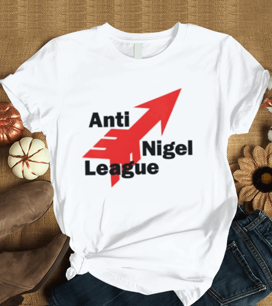Anti Nigel League Arrow Text Gildan T-Shirt
