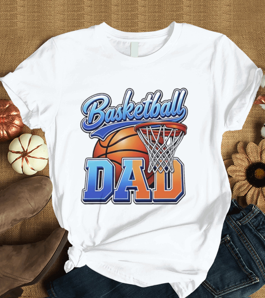 Basketball Dad Father Hoops Sports Fan Basketball Gift Dad T-Shirt