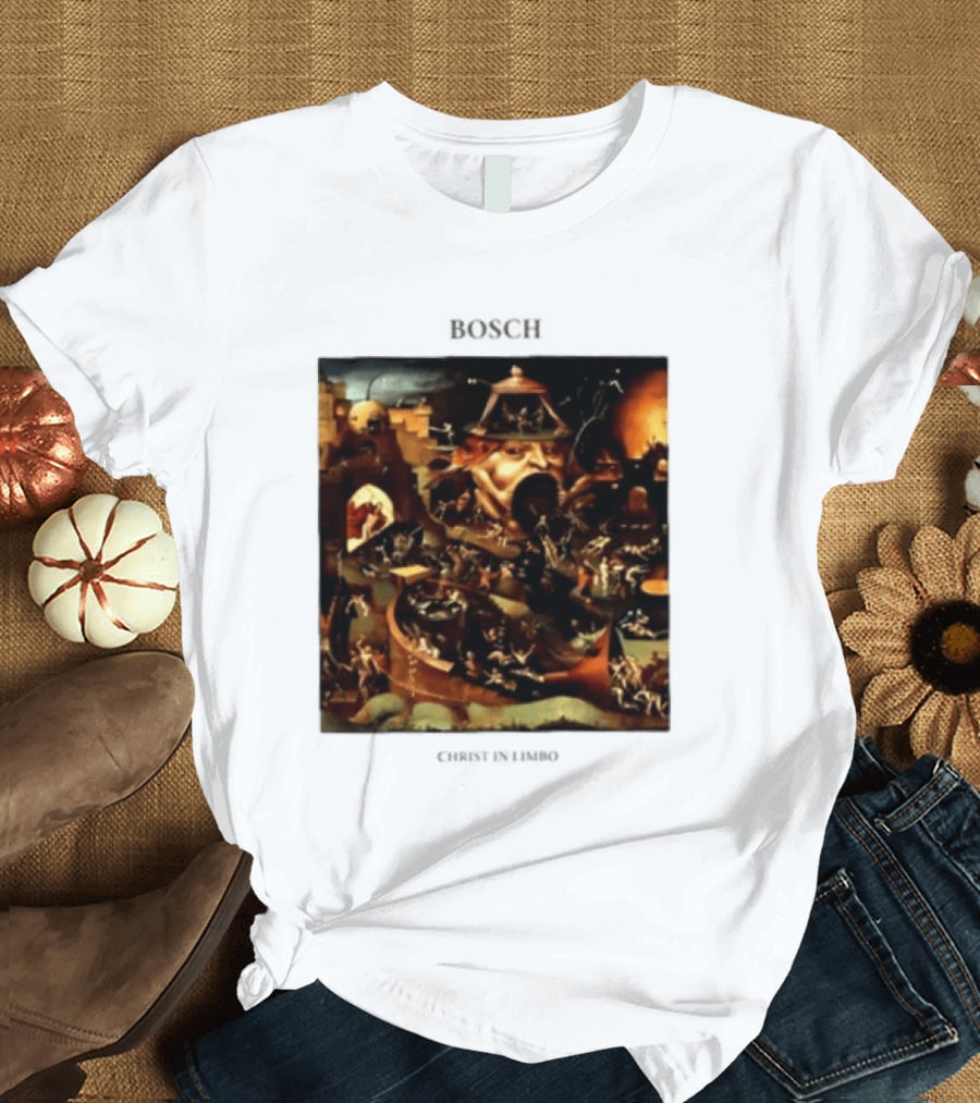 Hieronymus Bosch Christ In Limbo Medieval Painting Print T-Shirt