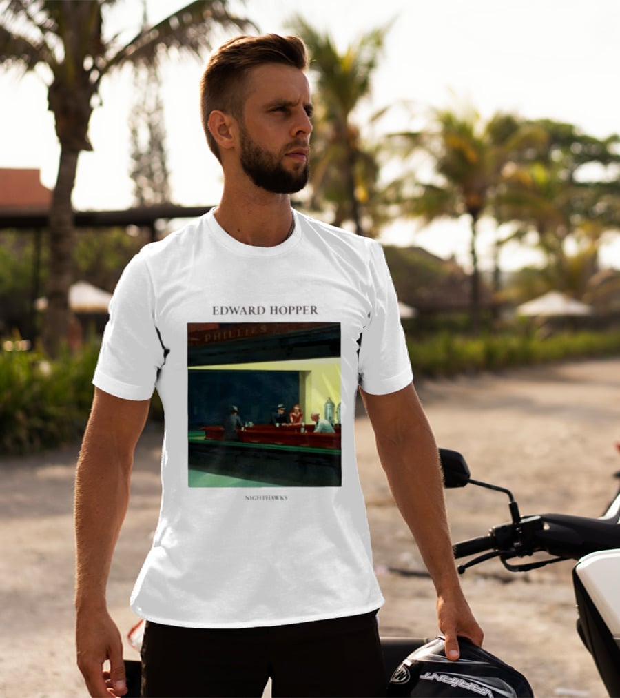 Edward Hopper Nighthawks Phillies Painting T-Shirt
