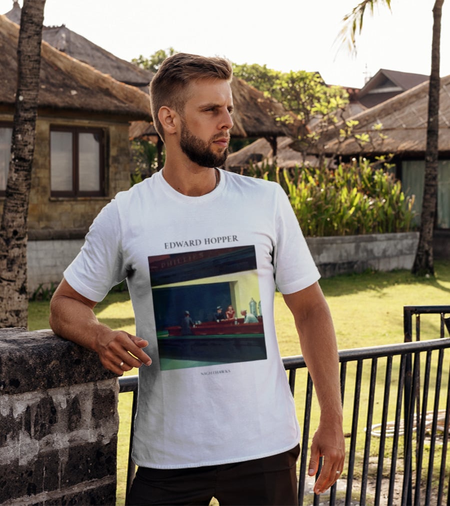 Edward Hopper Nighthawks Phillies Painting T-Shirt