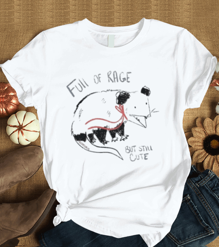 Full Of Rage But Still Cute Opossum With Red Scarf T-Shirt