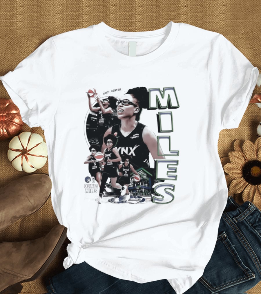 WNBA Olivia Miles Minnesota Lynx 2026 Basketball Collage T-Shirt