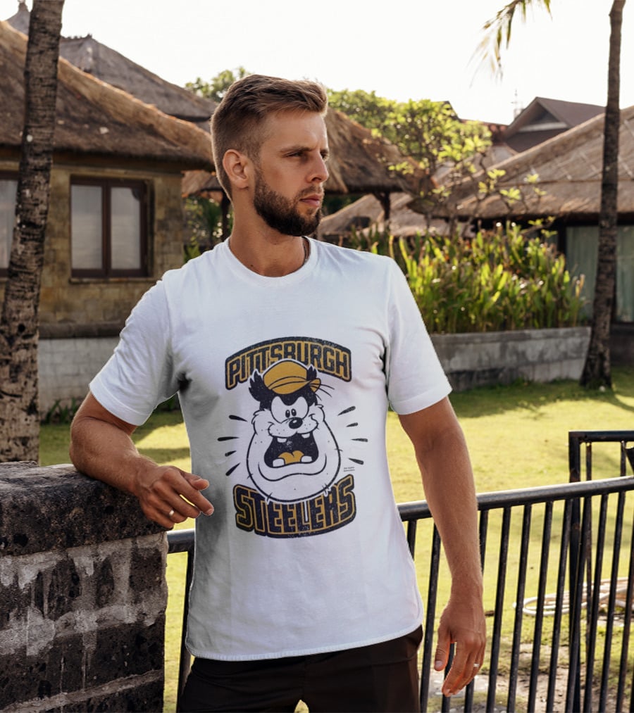 Pittsburgh Steelers Pete Character Yellow Hat T-Shirt