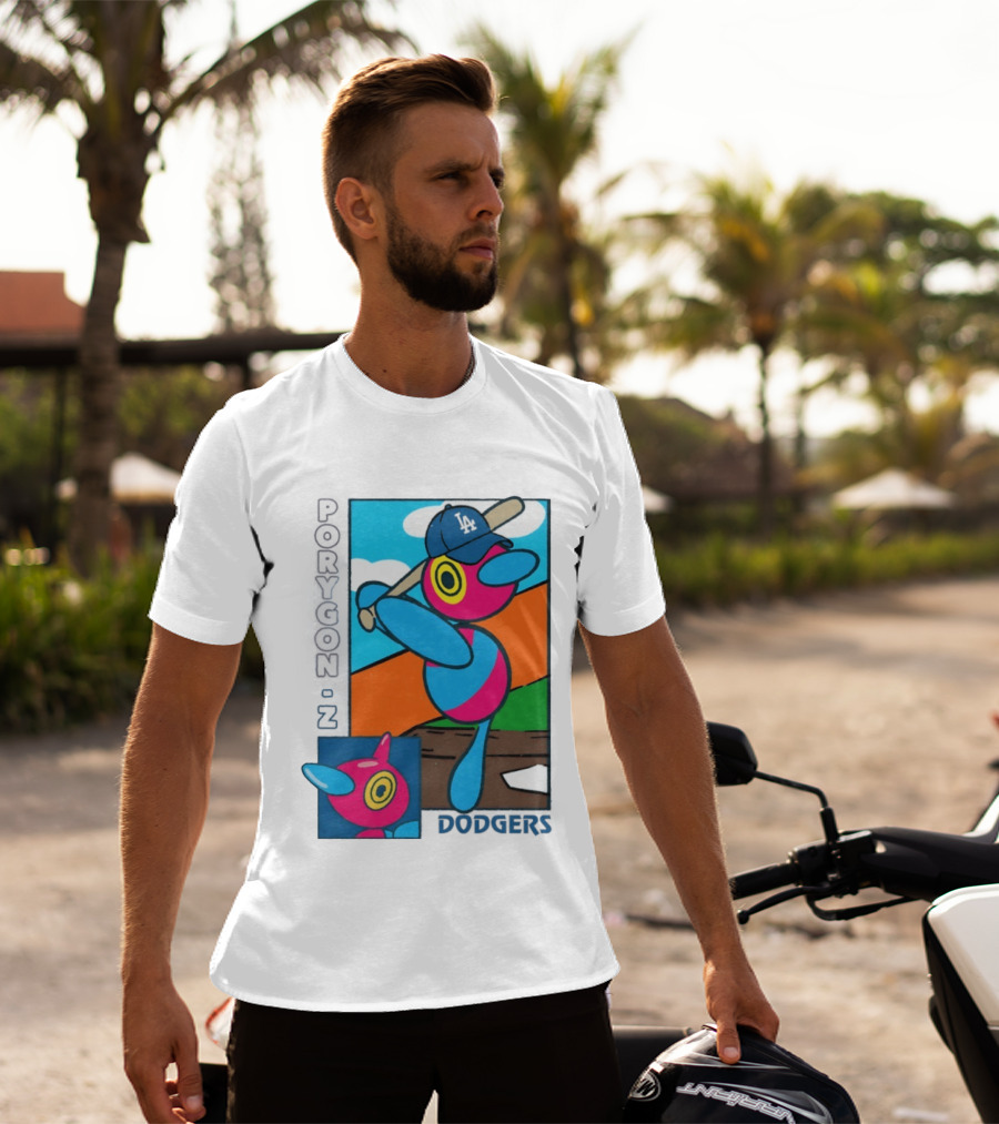 Porygon Z Los Angeles Dodgers Baseball Pokémon T-Shirt
