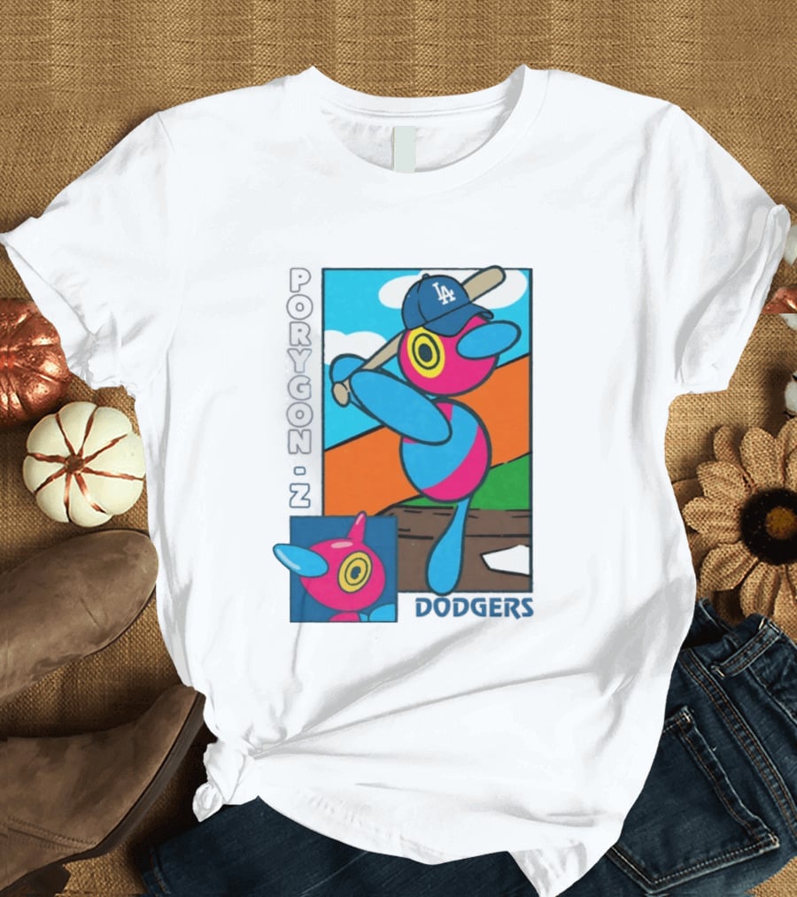 Porygon Z Los Angeles Dodgers Baseball Pokémon T-Shirt