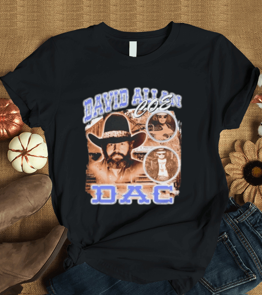 David Allan Coe DAC Cowboy Hat Sunglasses Collage T-Shirt