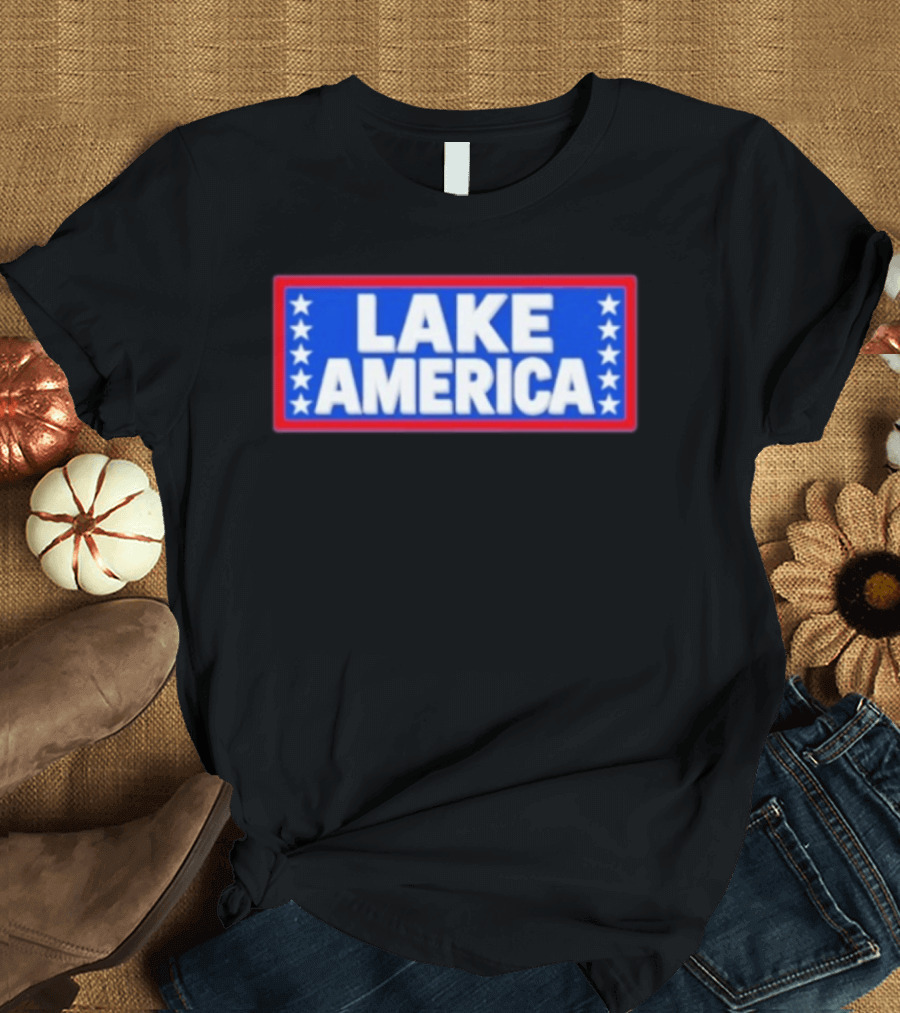 Lake America Patriotic Stars Political T-Shirt