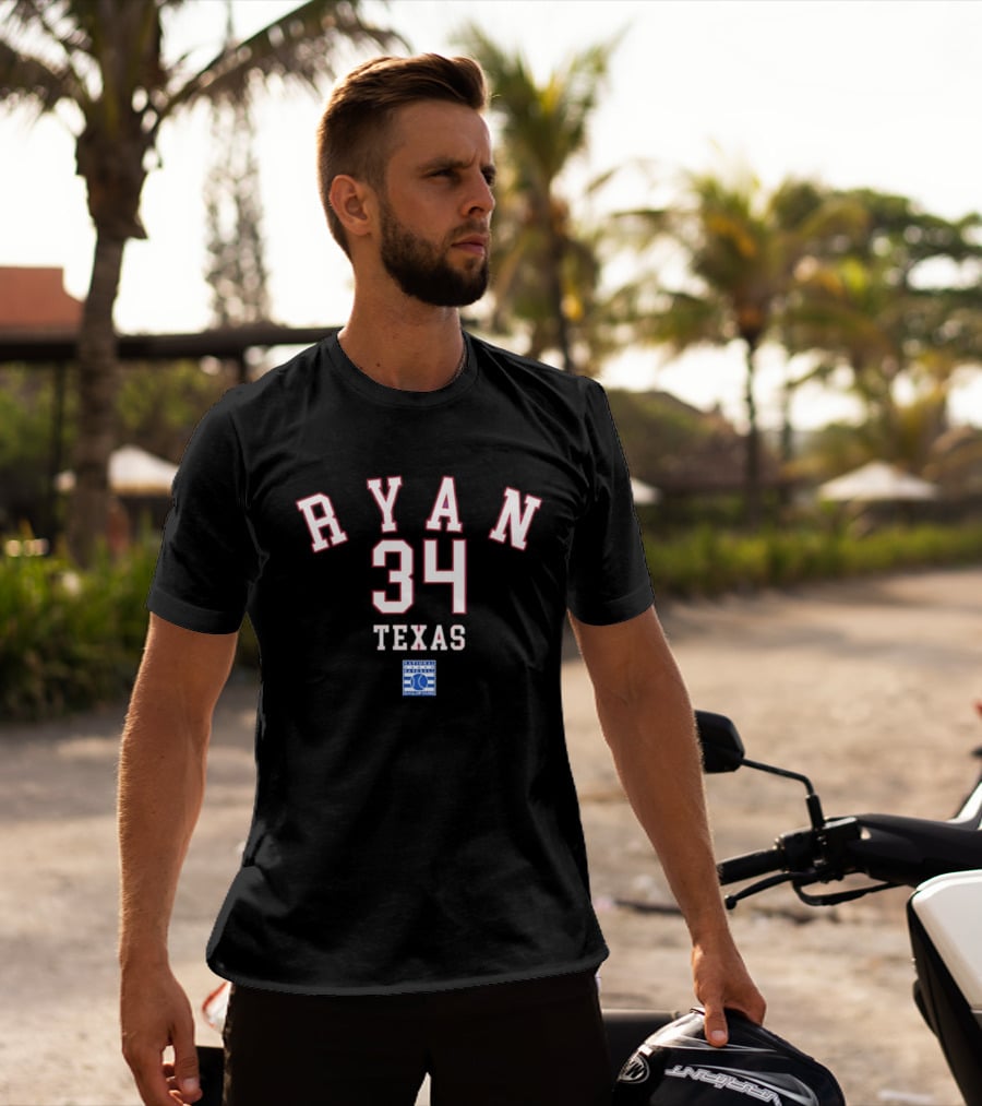 Texas Rangers Ryan 34 National Baseball Hall Of Fame T-Shirt