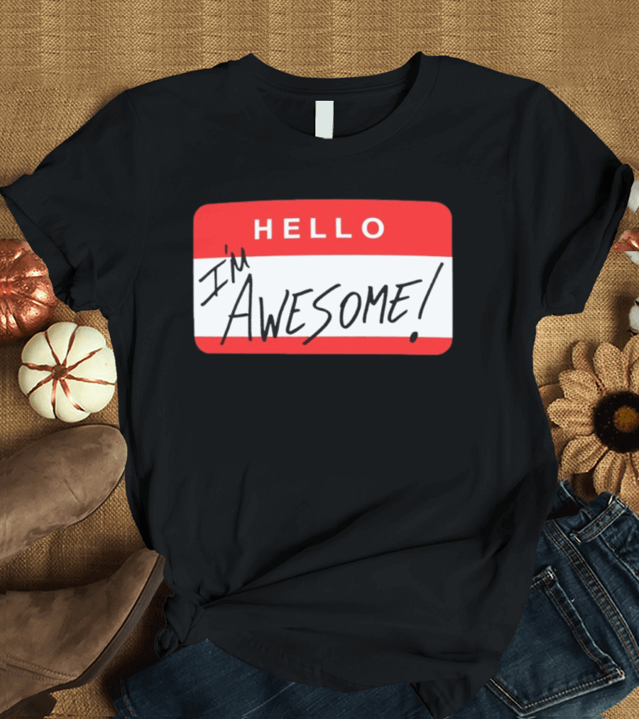 The Miz WWE Hello I'm Awesome Badge Стicker T-Shirt