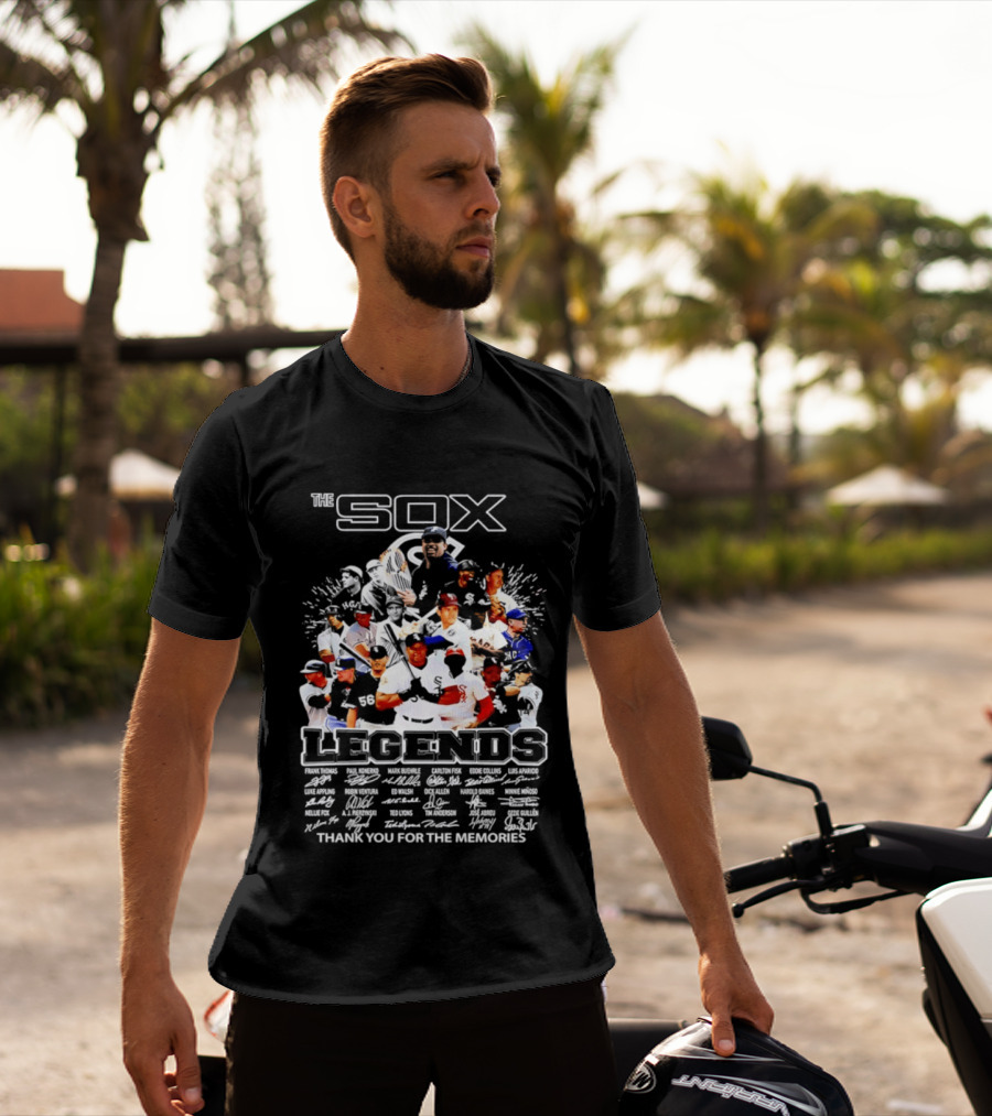 The Sox Legends Chicago White Sox Thank You For The Memories MLB Signatures T-Shirt