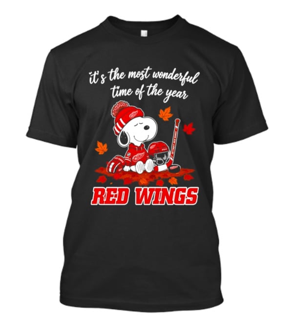 It's The Most Wonderful Time Of The Year Detroit Red Wings Snoopy Halloween 2026 T-Shirt
