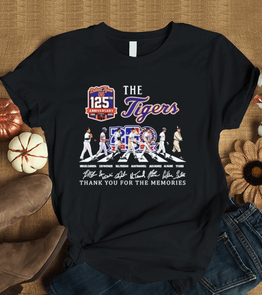 Detroit Tigers 125th Anniversary The Tigers 2026 MLB Season Thank You For The Memories T-Shirt