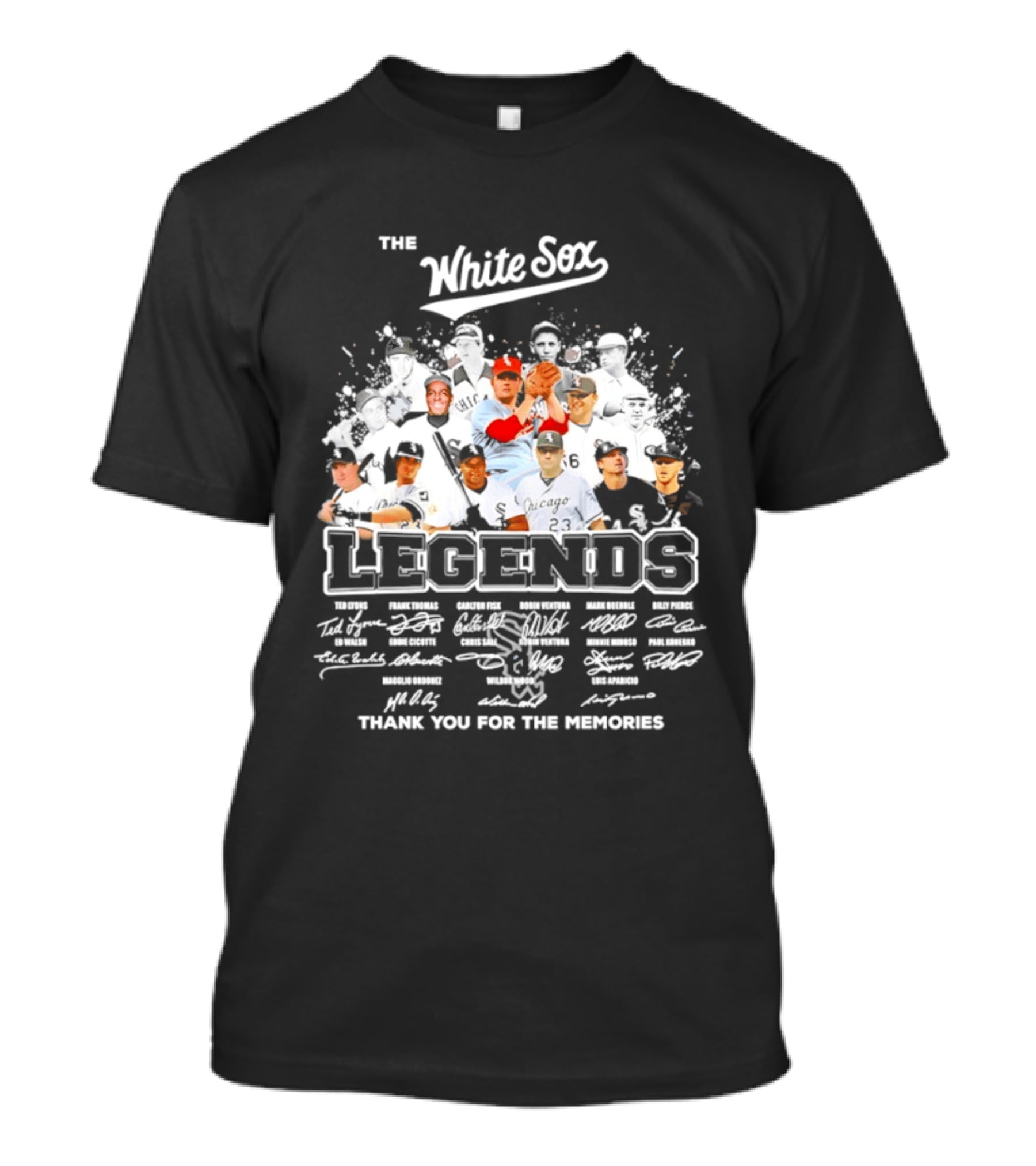 The White Sox Legends Thank You For The Memories Team Signatures T-Shirt
