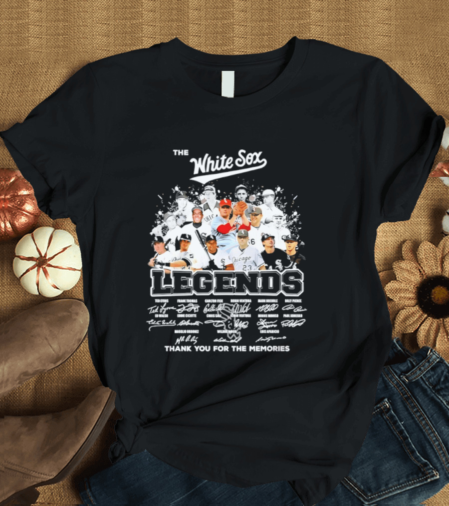 The White Sox Legends Thank You For The Memories Team Signatures T-Shirt