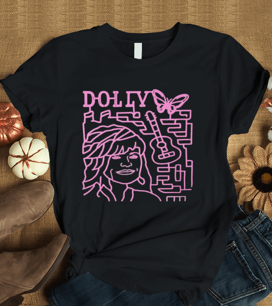 Dolly Corn Maze Butterfly Guitar Maze T-Shirt