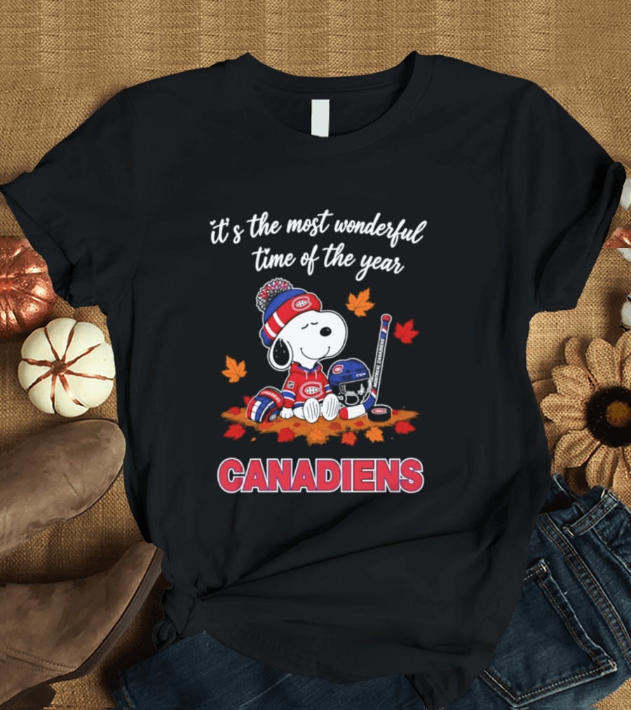 Canadiens Snoopy It's The Most Wonderful Time Of The Year Halloween 2026 T-Shirt