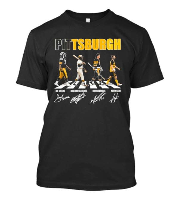 Pittsburgh Steelers Pirates Penguins Crossing Signatures T-Shirt