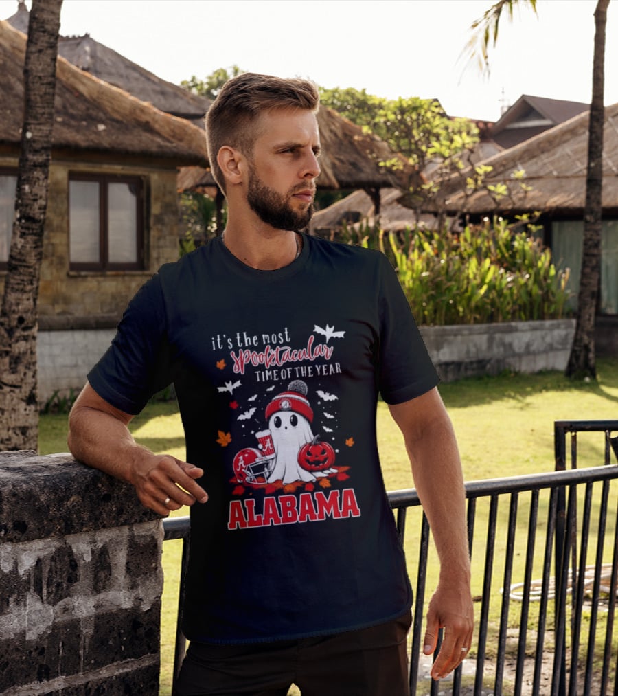 Alabama Crimson Tide Halloween Ghost It's The Most Spooktacular Time Of The Year 2026 T-Shirt