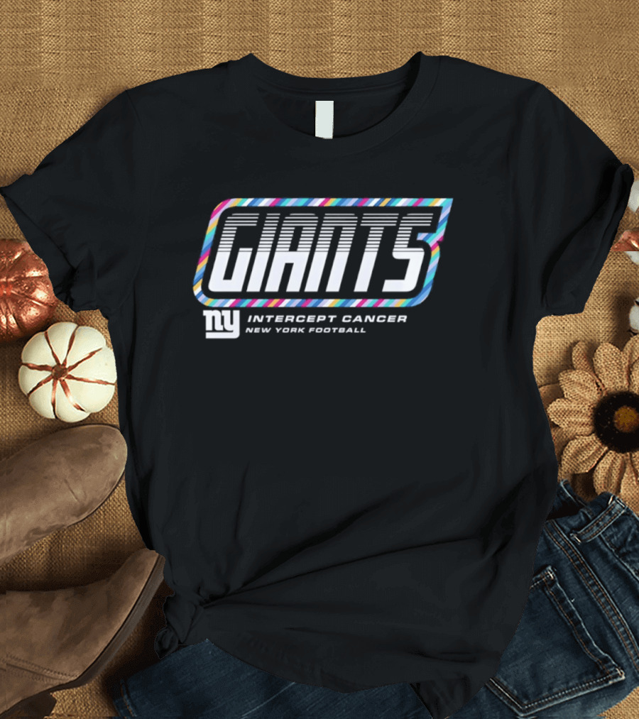 New York Giants Intercept Cancer New York Football Crucial Catch 2026 T-Shirt