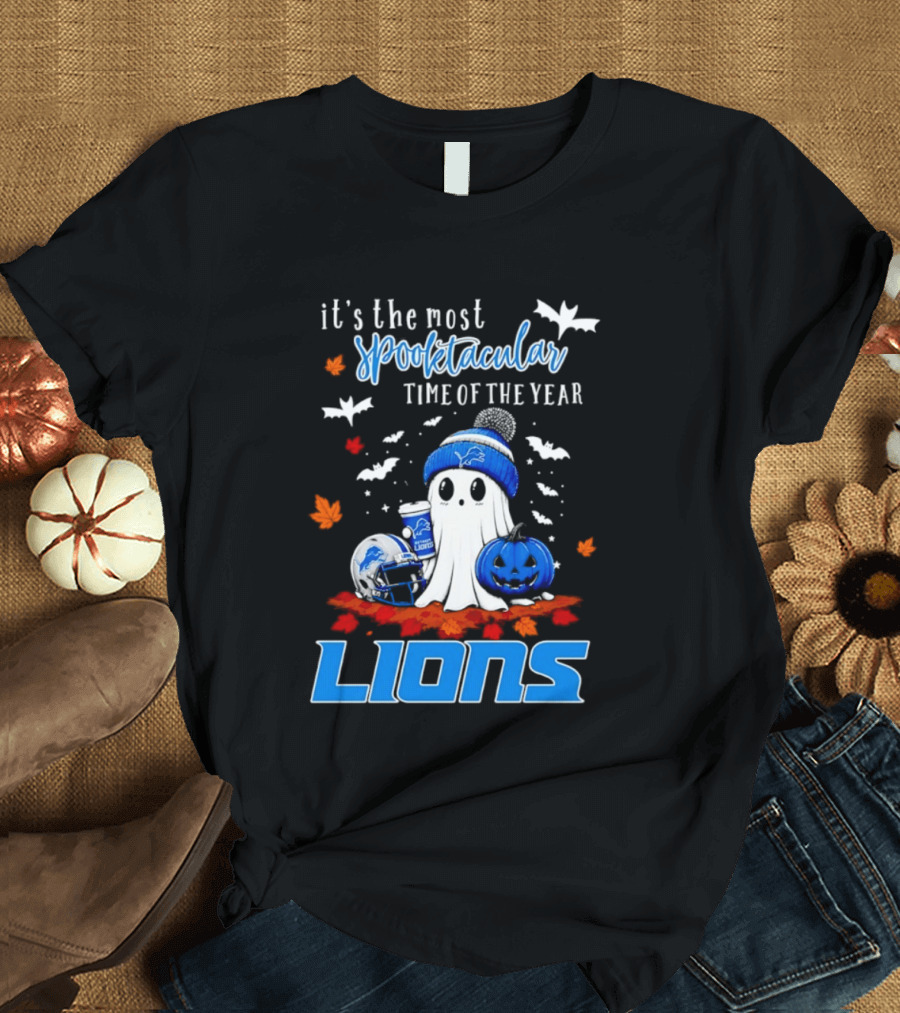Detroit Lions Halloween Ghost Spooktacular Time Of The Year 2026 T-Shirt