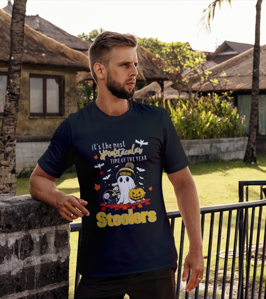 Pittsburgh Steelers Halloween 2026 Spooktacular Time Ghost Pumpkin Football T-Shirt