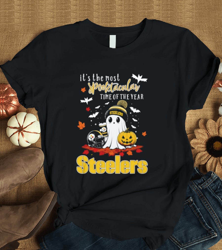 Pittsburgh Steelers Halloween 2026 Spooktacular Time Ghost Pumpkin Football T-Shirt