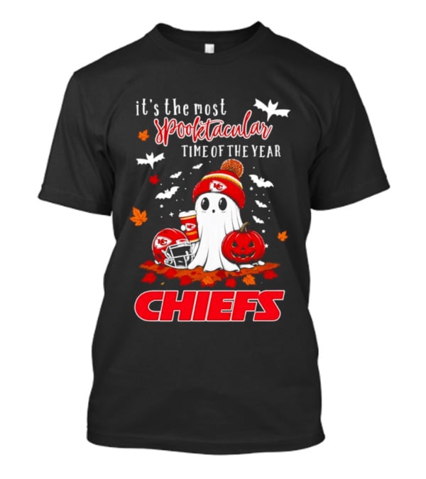 Kansas City Chiefs Halloween Ghost It's The Most Spooktacular Time Of The Year 2026 T-Shirt