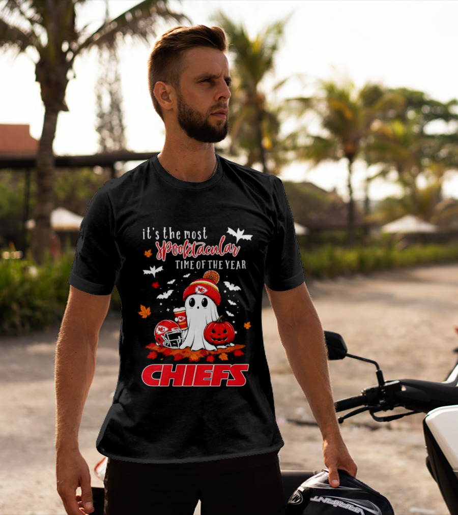Kansas City Chiefs Halloween Ghost It's The Most Spooktacular Time Of The Year 2026 T-Shirt